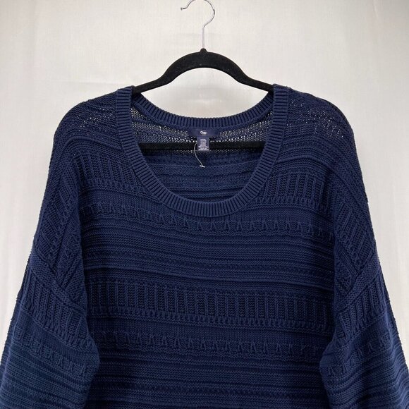 GAP Sweater Womens Size 2XL Striped Jacquard Jumper Long Sleeve Pullover Blue - Picture 3 of 11